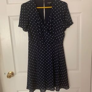 Express polka dot dress